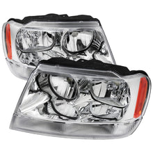 Load image into Gallery viewer, 109.95 Spec-D OEM Replacement Headlights Jeep Grand Cherokee (99-04) Chrome / Smoke / Black - Redline360 Alternate Image