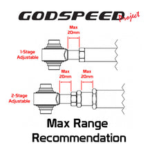 Load image into Gallery viewer, 212.50 Godspeed Camber Kit Mazda Miata NA/NB (90-05) Rear Upper w/ Spherical Bearings - Redline360 Alternate Image