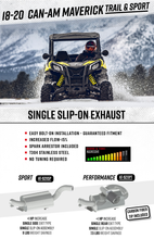Load image into Gallery viewer, MBRP SXS / UTV Single Slip-on Exhaust Can-Am Maverick Sport 1000R (18-22) [Performance or Sport Series] Polished / Center or Side Exit Alternate Image
