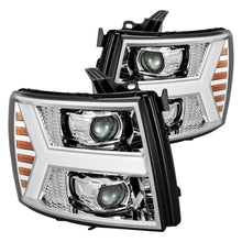 Load image into Gallery viewer, 424.00 AlphaRex Projector Headlights Chevy Silverado [Pro Series - Switchback DRL &amp; Sequential Signal] (07-14) Jet Black / Black / Chrome - Redline360 Alternate Image