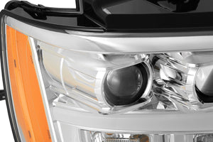 476.00 AlphaRex Projector Headlights Chevy Suburban [Pro Series - DRL Light Tube] (07-14) Jet Black / Black / Chrome - Redline360