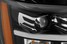 Load image into Gallery viewer, 476.00 AlphaRex Projector Headlights Chevy Suburban [Pro Series - DRL Light Tube] (07-14) Jet Black / Black / Chrome - Redline360 Alternate Image