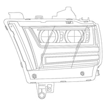 Load image into Gallery viewer, 779.50 AlphaRex Projector Headlights Ram 1500 [Pro Series - Sequential Signal] (19-20) Jet Black / Black / Chrome - Redline360 Alternate Image