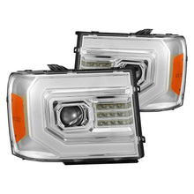 Load image into Gallery viewer, 483.00 AlphaRex Projector Headlights GMC Sierra (07-13) Pro Series - Switchback DRL / Sequential - Black / Chrome - Redline360 Alternate Image