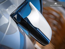 Load image into Gallery viewer, Autotecknic Replacement Mirror Covers BMW M2 F87 (2016-2021) [V3 M Inspired] Painted - No / Alpine White (300) Alternate Image