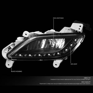 DNA Fog Lights Hyundai Veloster (2012-2016) w/ LED DRL Strip - Black / Smoked / Chrome / Amber