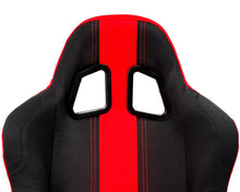 Load image into Gallery viewer, 249.00 Cipher Auto Full Bucket Racing Seats (Black Fabric - Red Stripe) CPA1005FBK-RD - Redline360 Alternate Image