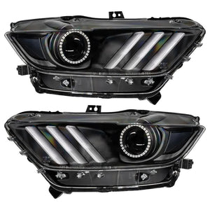 1025.06 Oracle LED Projector Headlights Ford Mustang V6/GT (15-17) GT350 GT500 (18-20) Dynamic ColorSHIFT RGB - 8199-332 - Redline360