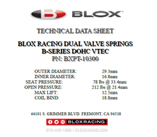 Load image into Gallery viewer, BLOX Performance Valve Springs B16 B18 B16A B18C1 B18C5 (1.6L - 1.8L DOHC VTEC) Set / Piece - Set of 16 Alternate Image