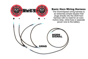 34.00 GrimmSpeed Hella Horn Wiring Harness Subaru WRX (02-14) WRX STI (04-14) 040005 - Redline360