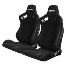Load image into Gallery viewer, 699.95 BRAUM Elite Sport Seats (Reclining - Black Jacquard Cloth) BRR1-BFGS - Redline360 Alternate Image