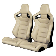 Load image into Gallery viewer, 699.95 BRAUM Elite Sport Seats (Reclining - Beige Leatherette) BRR1-BGBW - Redline360 Alternate Image