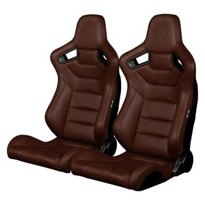 699.95 BRAUM Elite Sport Seats (Reclining - Brown Leatherette) BRR1-CPBS - Redline360