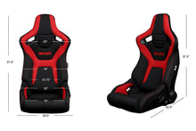 Load image into Gallery viewer, 799.95 BRAUM Elite-R Racing Seats (Reclining - Black &amp; Red Cloth) BRR1R-BFRD - Redline360 Alternate Image
