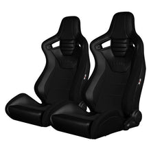 Load image into Gallery viewer, 799.95 BRAUM Elite S Racing Seats (Reclining - Black Cloth w/ Faux Carbon Fiber Fabric) BRR1S-BKBS - Redline360 Alternate Image