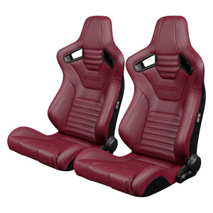 749.95 BRAUM Elite-X Racing Seats (Reclining - Maroon) BRR1X-MRBS - Redline360