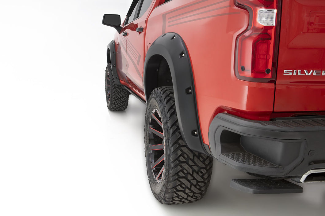 799.00 Bushwacker Rivet Style [Front/Rear] Chevy Silverado 1500 (2019-2020) Color Matched - Redline360