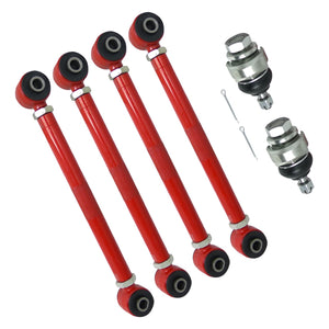 99.95 Spec-D Camber Kit Honda Accord (2003-2007) Front and Rear - 6 Piece - Red - Redline360