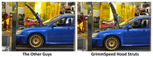 Load image into Gallery viewer, 139.00 GrimmSpeed Hood Struts Subaru Impreza/WRX/WRX STI (02-07) High Lift - 097016 - Redline360 Alternate Image