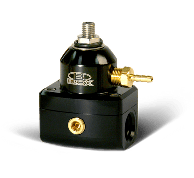 97.20 BLOX Adjustable Fuel Pressure Regulator Universal Competition 3-Port FPR - Black/Black or Black/Silver - Redline360