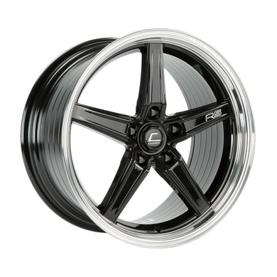 306.00 Cosmis Racing R5 Wheels (18x9.5) [Black w/ Machined Lip +30mm Offset] 5x114.3 - Redline360