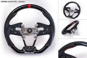 437.00 Buddy Club Steering Wheel Honda Civic [Racing Spec] (2012-2015) Leather or Carbon - Redline360