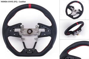 437.00 Buddy Club Steering Wheel Honda Civic [Racing Spec] (2012-2015) Leather or Carbon - Redline360