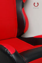 Load image into Gallery viewer, 359.00 Cipher Auto Leatherette Seats (Black/Red/Carbon Fiber - Sold as a Pair - Reclining) CPA1003CFBKRD - Redline360 Alternate Image