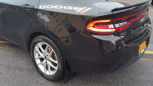 130.99 Rally Armor Mud Flaps Dodge Dart (2013-2019) Black - Redline360