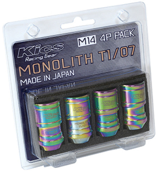 Project Kics Lug Nut Set [Monolith T1/06 - 4 PCS - M14X1.50] Neo Chrom