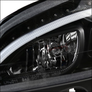349.95 Spec-D Projector Headlights Mercedes C250 C300 C350 (08-11) W204 LED Strip - Black or Chrome - Redline360