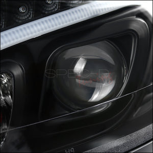 349.95 Spec-D Projector Headlights Mercedes C250 C300 C350 (08-11) W204 LED Strip - Black or Chrome - Redline360