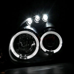 169.95 Spec-D Projector Headlights Dodge Neon (00-02) Dual Halo LED - Black or Chrome - Redline360