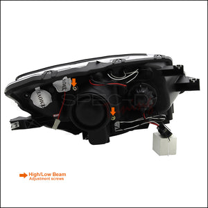 209.95 Spec-D Projector Headlights Honda S2000 AP2 (04-09) Halo w/ LED DRL - Black or Chrome - Redline360