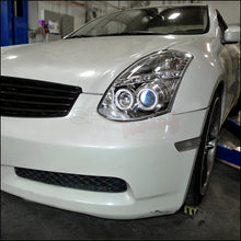 Load image into Gallery viewer, 249.95 Spec-D Projector Headlights Infiniti G35 Coupe (03-07) Dual Halo Black / Chrome / Smoke - Redline360 Alternate Image