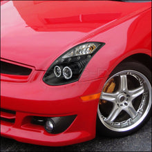 Load image into Gallery viewer, 249.95 Spec-D Projector Headlights Infiniti G35 Coupe (03-07) Dual Halo Black / Chrome / Smoke - Redline360 Alternate Image