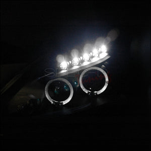159.95 Spec-D Projector Headlights Honda Accord (03-07) Dual Halo w/ LED Accents - Black or Chrome - Redline360