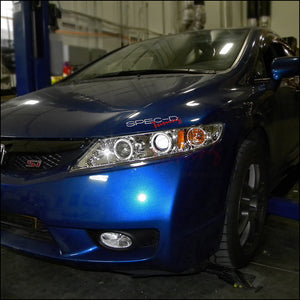 168.95 Spec-D Projector Headlights Honda Civic Sedan (06-11) Dual Halo or LED Strip - Black or Chrome - Redline360