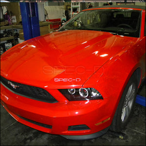 199.95 Spec-D Projector Headlights Ford Mustang (10-14) Dual Halo LED - Black or Chrome - Redline360