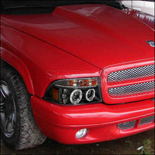Load image into Gallery viewer, 129.95 Spec-D Projector Headlights Dodge Dakota (97-04) Durango (98-03) Halo or SMD LED Strip - Black or Chrome - Redline360 Alternate Image