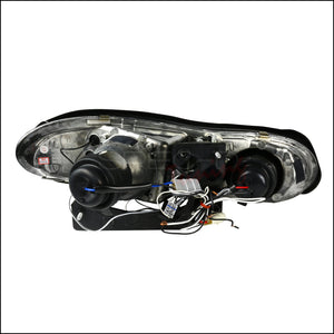 179.95 Spec-D Projector Headlights Chevy Camaro (98-02) Dual Halo LED - Black / Smoked / Chrome - Redline360