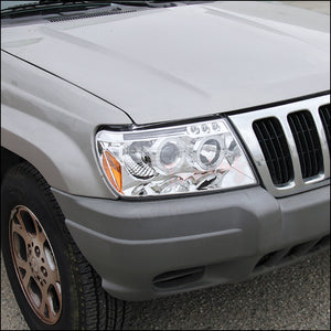 159.95 Spec-D Projector Headlights Jeep Grand Cherokee (99-04) Halo LED - Black or Chrome - Redline360