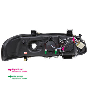 189.95 Spec-D Projector Headlights Nissan Sentra (00-03) Dual LED Halo - Black or Chrome - Redline360