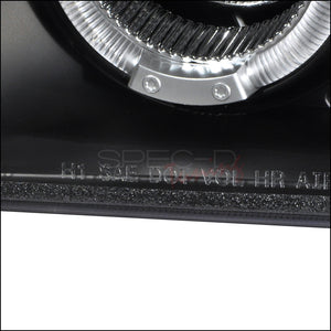 209.95 Spec-D Projector Headlights Nissan Sentra B14 / 200SX (95-99) Dual LED Halo - Black or Chrome - Redline360