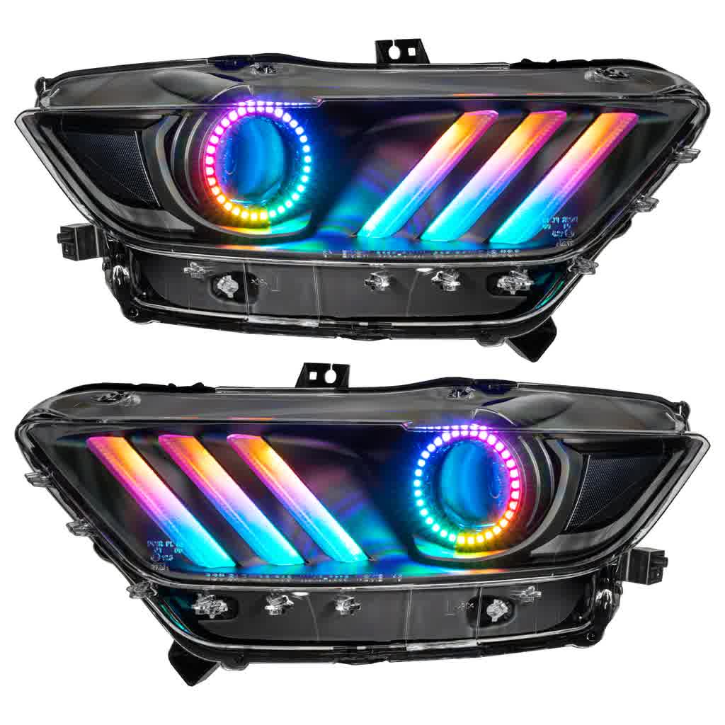 1025.06 Oracle LED Projector Headlights Ford Mustang V6/GT (15-17) GT350 GT500 (18-20) Dynamic ColorSHIFT RGB - 8199-332 - Redline360