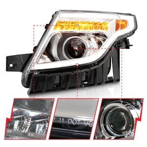 799.95 Anzo Projector Headlights Ford Explorer (2011-2015) w/ Light Bar - Redline360