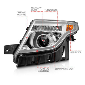 799.95 Anzo Projector Headlights Ford Explorer (2011-2015) w/ Light Bar - Redline360