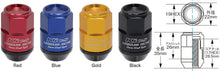 Load image into Gallery viewer, Project Kics Lock &amp; Lug Nut Set [Leggdura Racing - 35mm Closed-End - 20 PCS - 12x1.5 or 12x1.25] Red / Blue / Gold / Black - M12X1.50 / Red Alternate Image