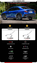 Load image into Gallery viewer, MBRP Exhaust Subaru WRX 2.4L (22-24) 3" Catback w/ Quad Tips - Street or Race - Street Profile / Polished Aluminum Alternate Image