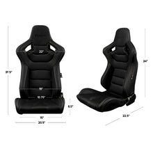 Load image into Gallery viewer, 699.95 BRAUM Elite Sport Seats (Reclining - Blue Jacquard Cloth) BRR1-UFBS - Redline360 Alternate Image